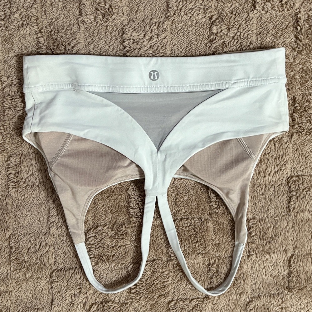 Lululemon Train Times White Gym Training Sports Bra Luxtreme Mesh Racerback 6 - Picture 4 of 8